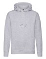 Heren Hoodie Premium FOTL 62-152-0 Heather Grey